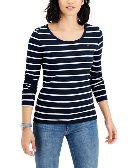 tommy hilfiger longsleeve meisjes sale|tommy hilfinger striped long sleeve scoop neck.